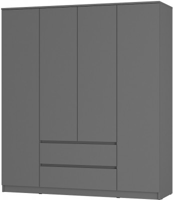 Шкаф для одежды и белья Симпл ШК-13, графит