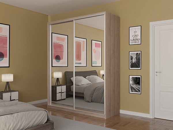 Шкаф-купе Лаурус 1 Сонома Светлый 180х45х220 см