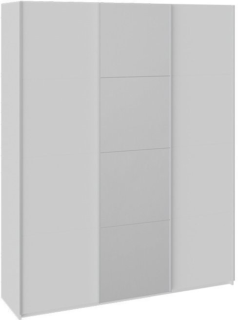 Траст СШК 2.180.60-11.13.11 Шкаф-купе 3-х дверный (1800x580x2300) (Белый снег,Белый снег/Зеркало/Белый снег)