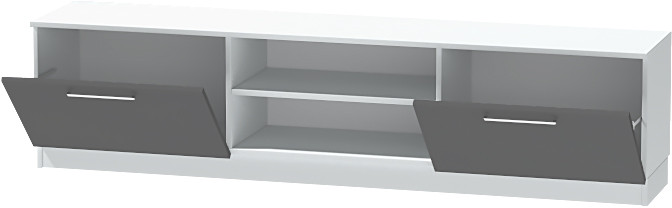 Тумба-2 под ТВ напольная "Иннэс-7", Белый/Графит
