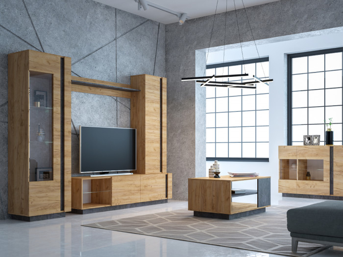 Арчи Полка 10.110, дуб крафт золотой/камень тёмный