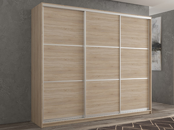 Шкаф-купе Кааппи 4 Сонома Светлый 210х45х230 см