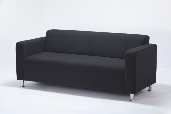 Диван прямой Томи, 180 см, велюр, черный