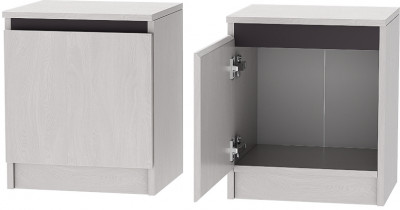 Кэт-1 Тумба 1-Створка, Ясень анкор светлый/Графит