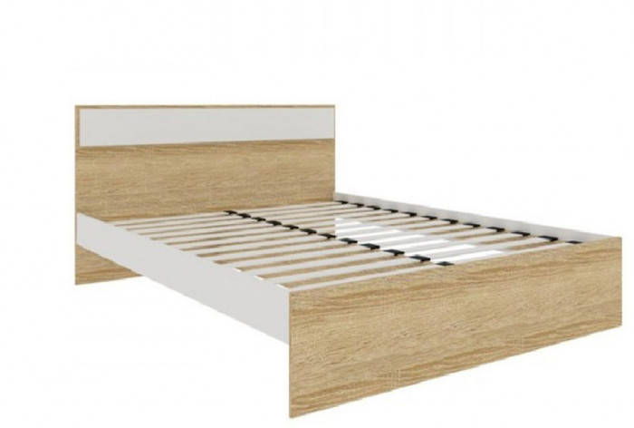NEXT 72 Кровать двуспальная 1400 Белый / Дуб Сонома