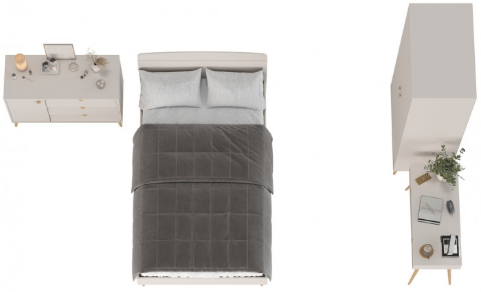 Афина Спальня 06-1200, кашемир серый