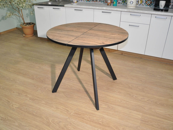 Обеденная группа Нарди / Стул Х 4 шт. / Дуб Веллингтон/черный / бид 21