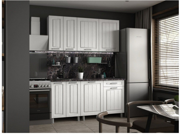 Кухонный гарнитур Луксор 1,6м Клен белый