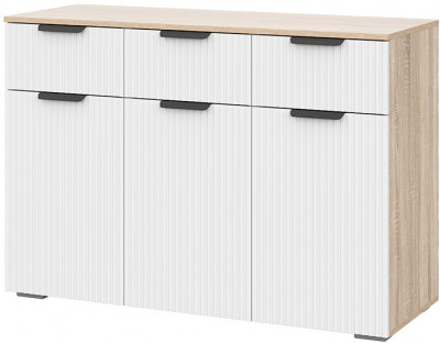 Комод Норд Лине КМ03-1200, Дуб сонома, Софт пломбир