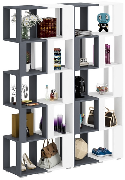 Стеллаж СВК 4 шт., графит/белый