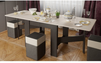 Стол-книжка тип 2 (Венге Цаво, Дуб Белфорт)