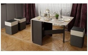 Стол-книжка тип 2 (Венге Цаво, Дуб Белфорт)