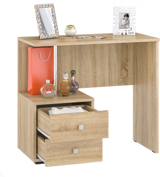 Камелия Стол косметический, цвет дуб сонома, ШхГхВ 85х40х75 см., НЕ универсальная сборка