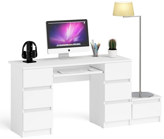 Мори Стол компьютерный МС-2 + Тумба ТМП400.1, цвет белый, ШхГхВ 175,8х50х76,6 см., универсальная сборка