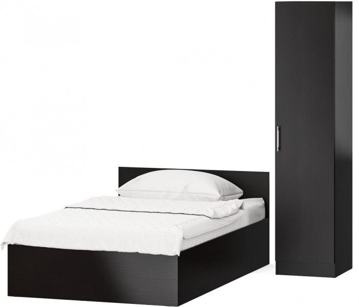 Кровать 1200 + Пенал Стандарт, венге