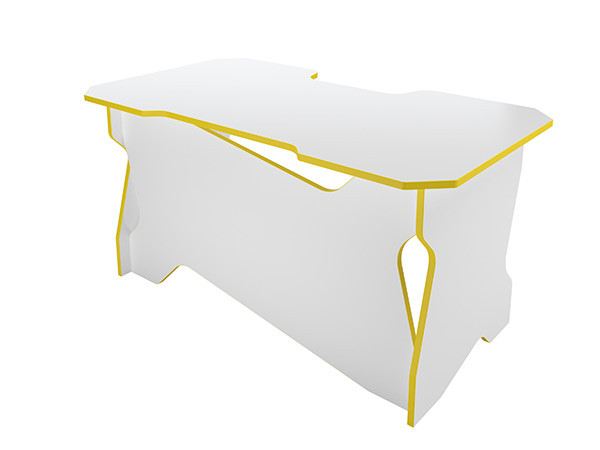 Игровой компьютерный стол RVG Белый/Желтый 140