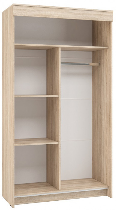 Шкаф-купе Бассо 1 м, дуб сонома/белый