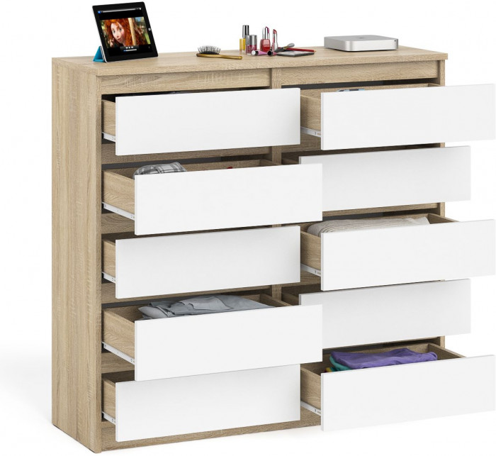 Мори Комод МК1200.10, дуб сонома/белый
