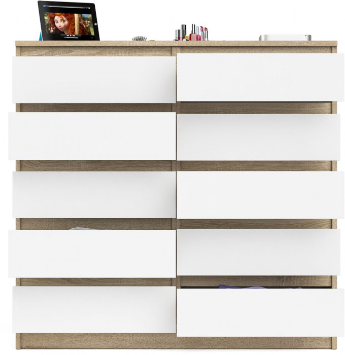 Мори Комод МК1200.10, дуб сонома/белый