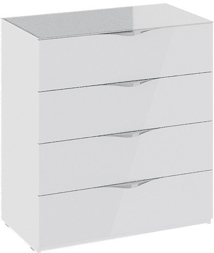 Глосс ТД 319.04.01 Комод (Белый глянец/Стекло)