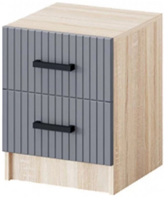 Карина-6 МДФ Тумба прикроватная (Графит, Дуб Сонома)