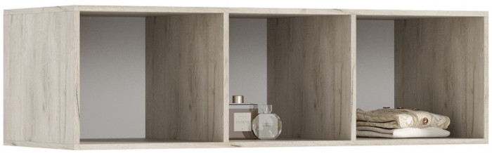 Шкаф-купе с антресолью Басямиф, Крафт серый/Кашемир