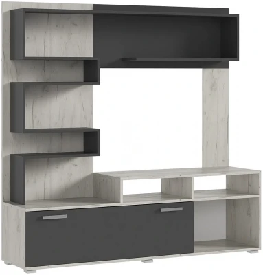 Гостиная Рица Дуб крафт белый/Графит