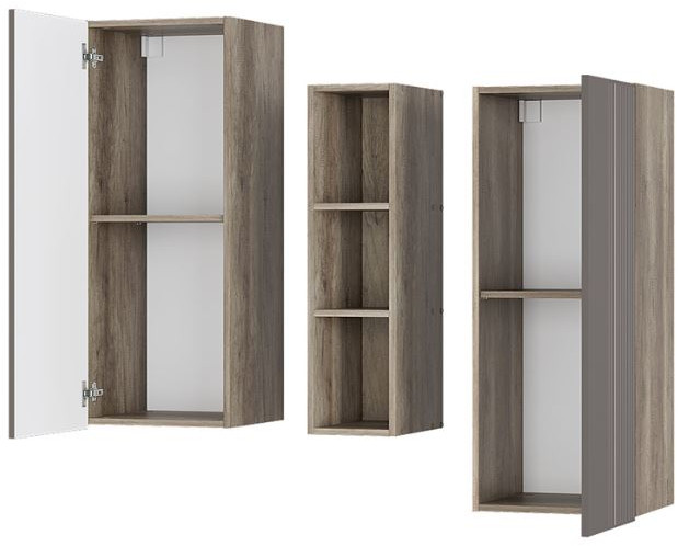 "Олива" ШКН-01 шкаф навесной Дуб каньон/МФ14 Муссон софт