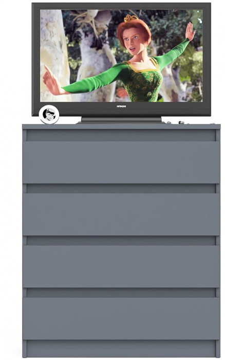 Мори Комод МК800.4, цвет графит, ШхГхВ 80,4х41х94 см.