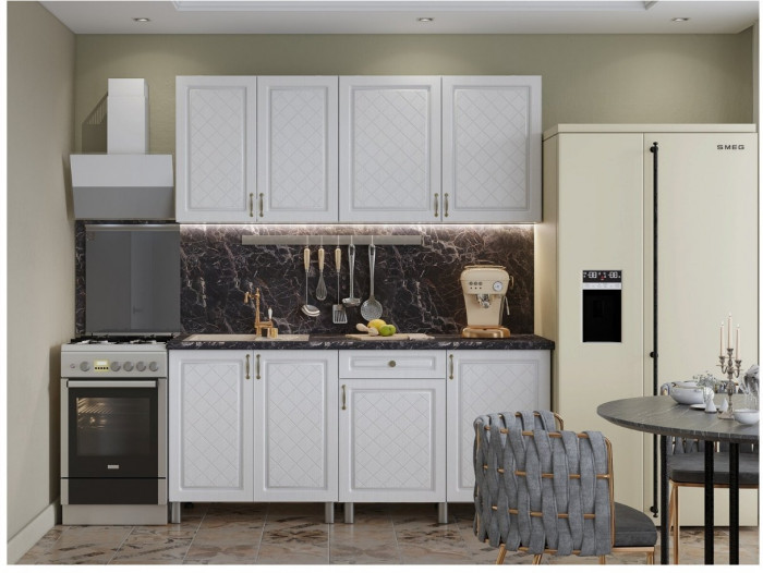 Кухонный гарнитур Версаль 1,8м Арктик/Арктик