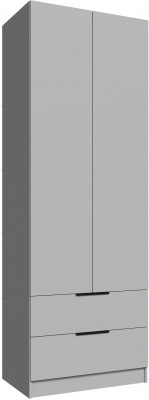 Шкаф Мадрид (0,8) с 2 ящ. без зеркала, Камень серый