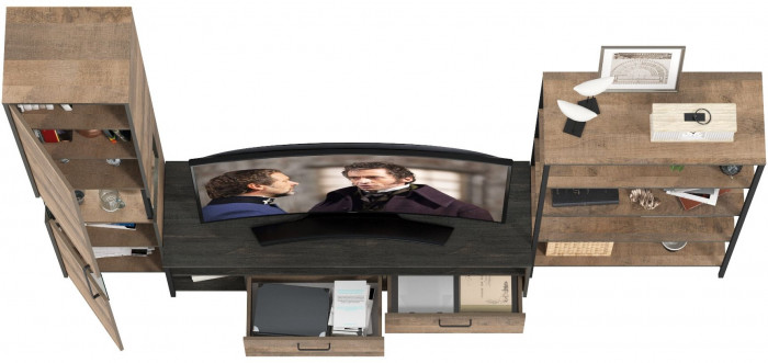 Трувор Гостиная 014, дуб гранж песочный/интра