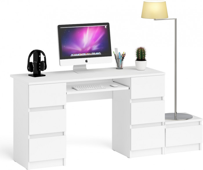 Мори компьютерный стол МС-2 + Тумба ТМП400.1, белый