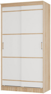 "Сакура" шкаф-купе 1,14м (1140х2216х610) дуб сонома/белый