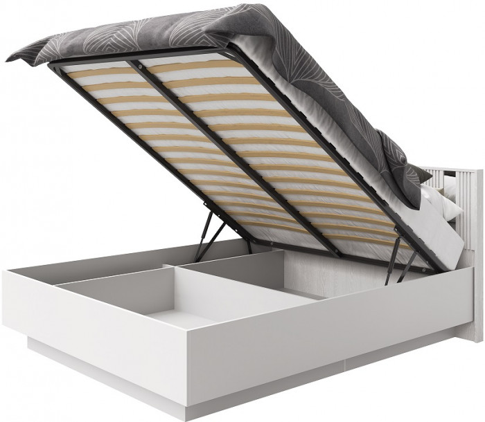 Кровать 160х200 "Харди" с подъемным механизмом - Латте/Ирландский ликер