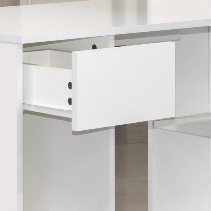 Лайт Шкаф комбинированный 10.01(письменный стол), белый