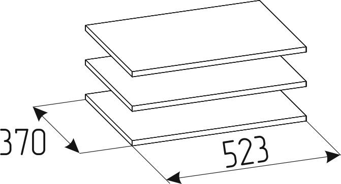 Комплект полок Nature 72, дуб крафт