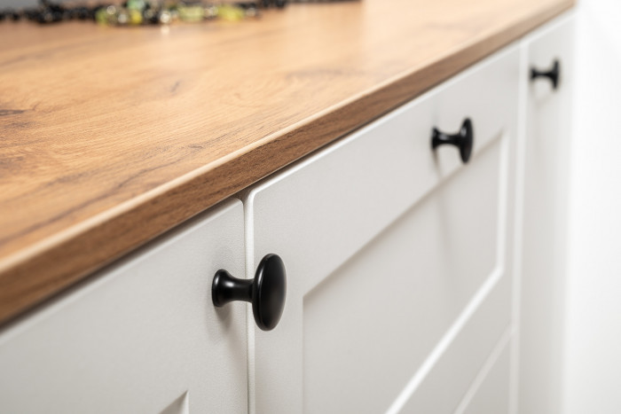 Остин 16.221 Комод + 16.221 Комод, белый шагрень/серый графит/дуб крафт золотой