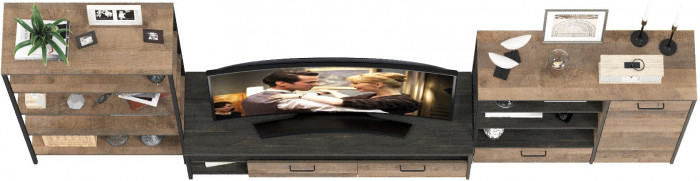 Трувор Гостиная 042, дуб гранж песочный/интра