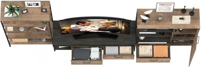 Трувор Гостиная 042, дуб гранж песочный/интра