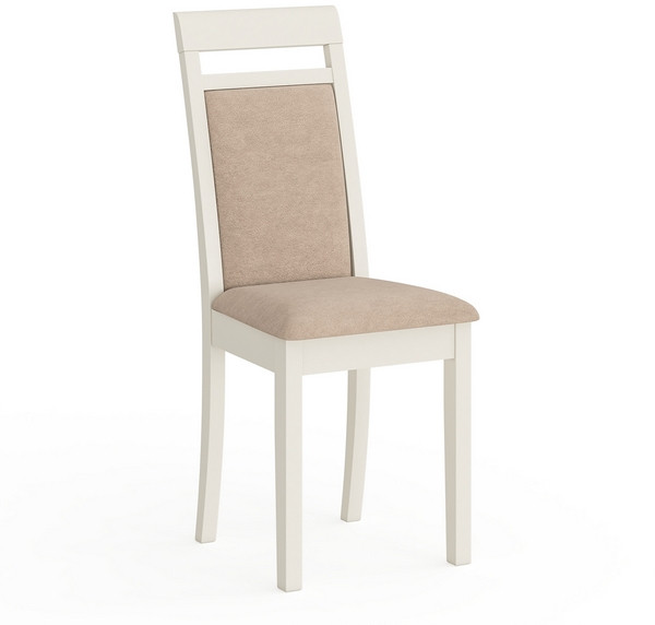 Стул Мебель--24 разборный Гольф-12, цвет слоновая кость, обивка ткань велюр бежевый 05, 40х40х100 см., от пола до верха сиденья 47 см. (мягкая спинка)