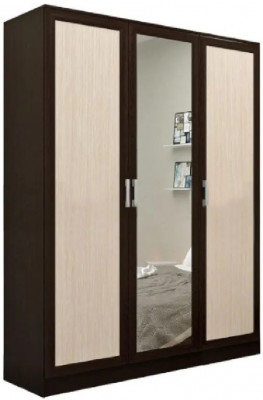 Алекс Шкаф распашной 3 двери (Венге / дуб беленый)