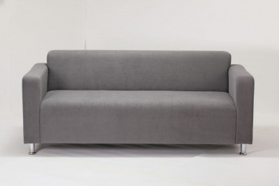 Диван прямой Томи, 180х78х75 см, велюр, серый графит