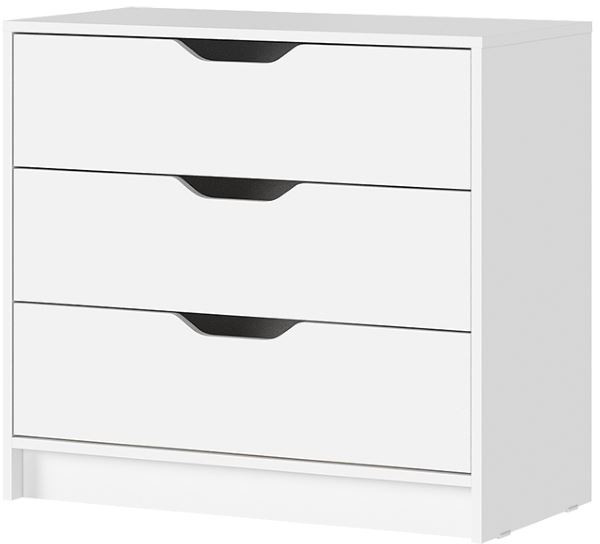 РУНА КМ 01 Комод 800 Фасад БЕЛЫЙ/Корпус БЕЛЫЙ