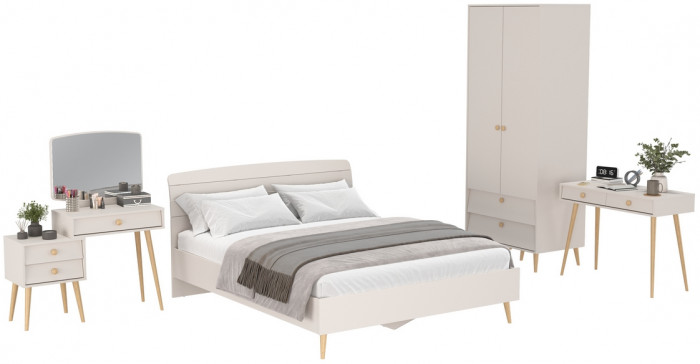 Афина Спальня 08-1600, кашемир серый