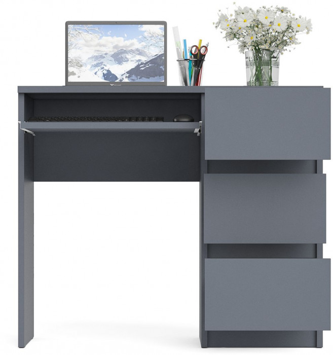 Мори компьютерный стол МС-6 правый, графит