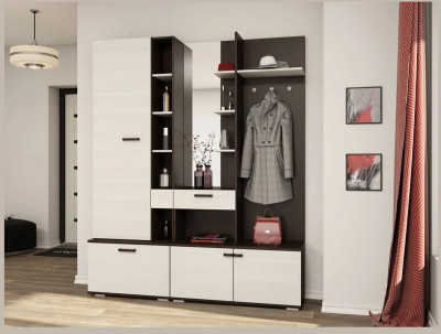 Модульная прихожая Инес, композиция 1, Венге/лоредо