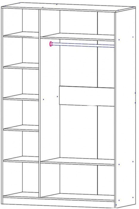 NEXT 11 Шкаф трехдверный Дуб Сонома / Белый