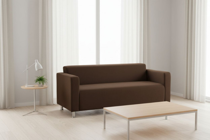 Диван прямой Томи, 200х78х75 см, велюр, коричневый