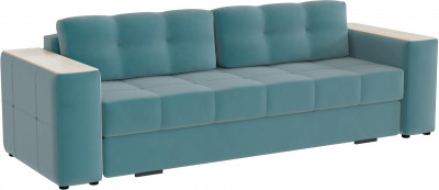 Диван раскладной Виконт, бирюза/мдф клен кремовый